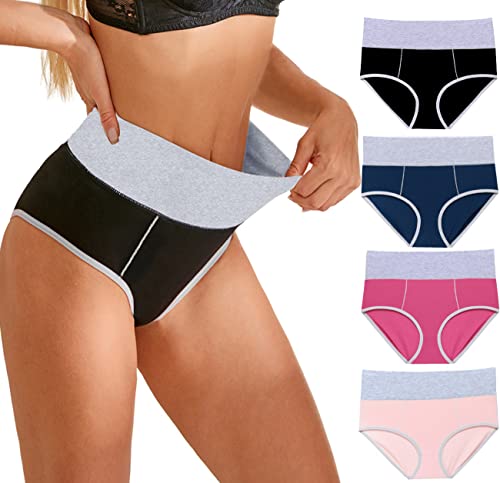 EULLA Figi damskie, wielokolorowe, 4 szt. 01, M, Wielokolorowy - 4 szt. w zestawie 01, M