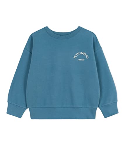 Petit Bateau Bluza chłopięca, Niebieska lawa, 6 lat
