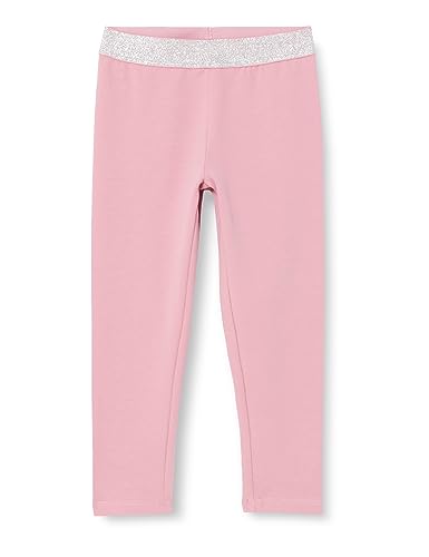 s.Oliver Junior dziewczęce legginsy z brokatowym ściągaczem, różowe 98, Rosa, 98 cm