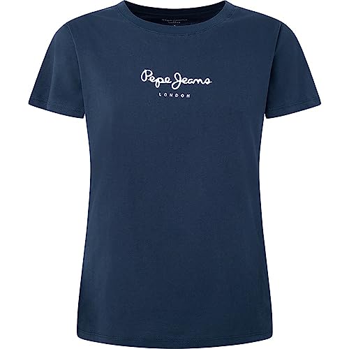 Pepe Jeans Koszulka damska Wendys, Niebieski (Dulwich), XS