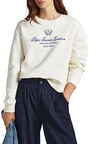 Pepe Jeans Damska bluza z kapturem Vilma, Biały (mysz), S