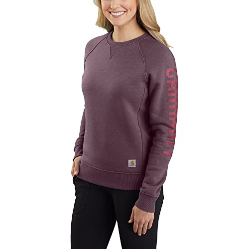 Carhartt Damska bluza W Rlxdfit Mw Crwnck Swtshrt, Blackberry Heather, L