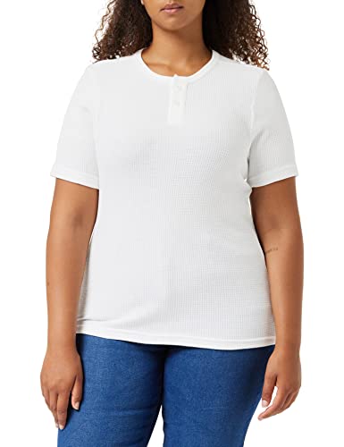 G-STAR RAW, Damski top z waflowym wąskim wzorem dla dziadka, Weiß (Milk C983-111), XS