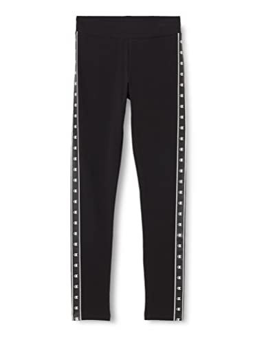 Champion Legginsy Legacy Tape 2.0 dla dziewcząt i dziewcząt, czarne, 7-8 lat