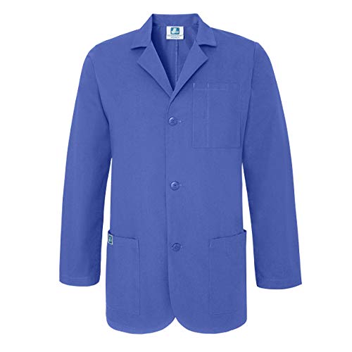 Adar uniwersalne płaszcze laboratoryjne unisex - klasyczny płaszcz laboratoryjny 79 cm, Niebieski (Ceil Blue), XS