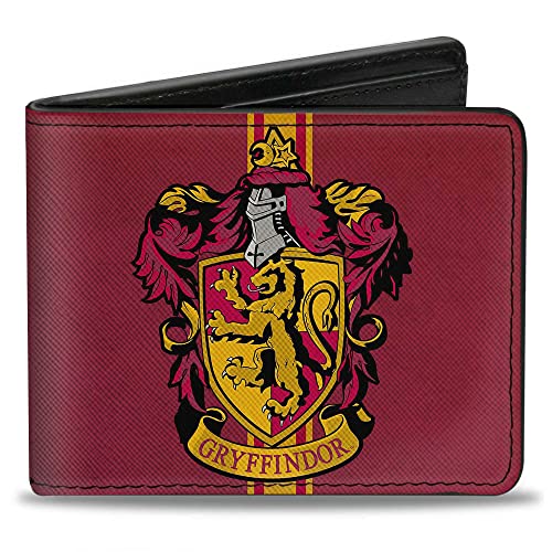 Zapięcie na zatrzask portfel chłopięcy Harry Potter Wizengamot logo brązowe dwukrotnie składany