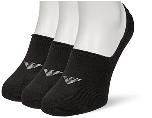 Emporio Armani Skarpety niewidoczne męskie, 3-pak, Czarny, S-M