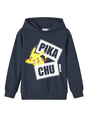 NAME IT Bluza chłopięca Nkmjarel Pokemon Sweat Wh Bru Noos Bfu, Dark Sapphire, 122-128