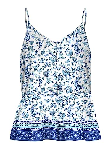 VERO MODA Damski top Vmmilan Sl WVN, Dazzling Blue/Aop: mira, S