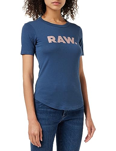 G-STAR RAW Raw. Slim T-shirt damski, Niebieski (Rank Blue D21226-4107-868), XXL