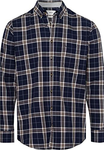 BRAX Męska koszula w stylu Daniel C Light flanelowa w kratkę, Tobacco, XL