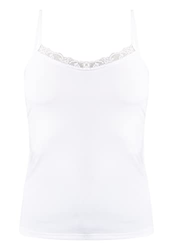 faina Top z koronką damski 19524975, biały, M