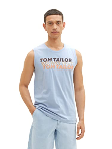 TOM TAILOR Męski 1036574 tank top, 26320-Stonington Blue, XL, 26320 - Stonington Blue, XL