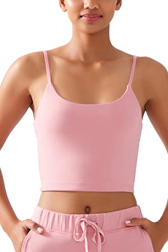 LOS OJOS Damski biustonosz sportowy z paskiem, Rosa, XS