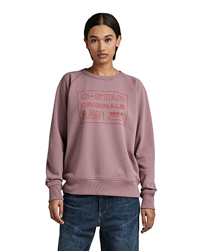 G-STAR RAW Women's Raglan Originals sw, sweter damski, fioletowy (Grape Shake A613-D310), L