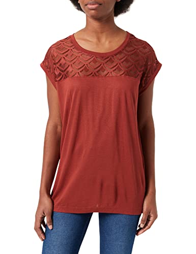 ONLY Damska koszulka Onlnicole Life S/S Mix Top Noos JRS, henna, M