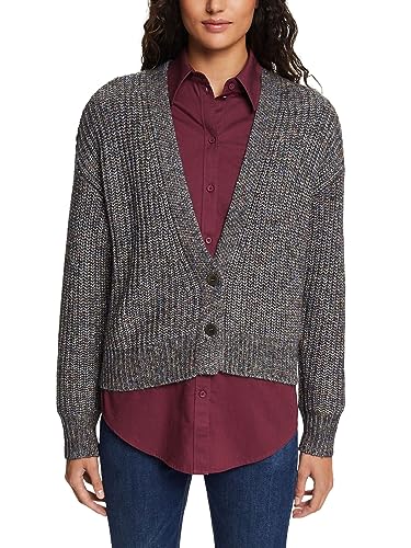 ESPRIT Damski kardigan z dzianiny, 023/Dark Grey 4, S