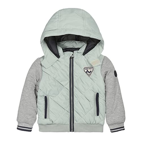 Koko Noko Baby Boys Summer Coat Light Green Grey with Hood Jacket, 100% poliester, 56