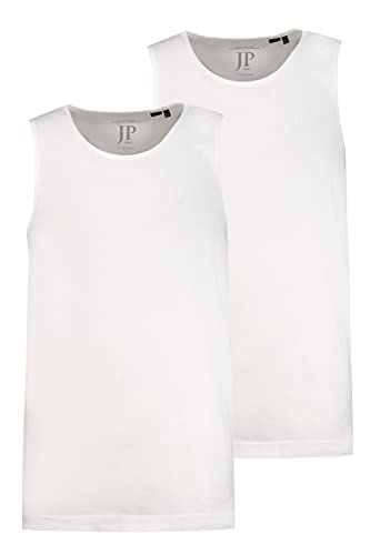 JP 1880 Męskie, duże rozmiary, duże rozmiary, odzież męska L-8XL, tank top, 2 sztuki, bez rękawów, do 8 XL 796858, śnieżnobiały, 3XL