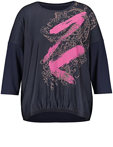 Samoon Koszulka damska, Wzór Blue Berry, 46