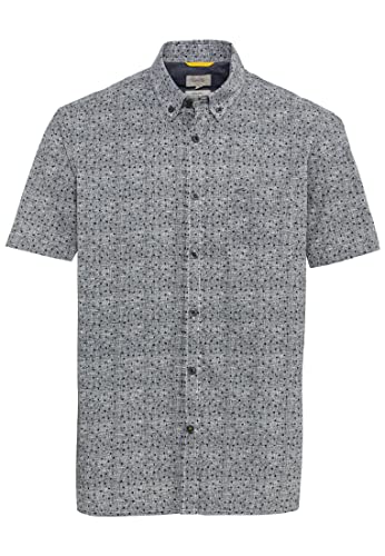 camel active Męska koszula 409214/1S84, niebieska (Night Blue), L, niebieski (Night Blue), L