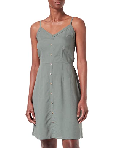 VERO MODA Damska sukienka na ramiączkach Vmlubi Linen Sl Short Dress WVN Ga Noos, Laurel Wreath, XS