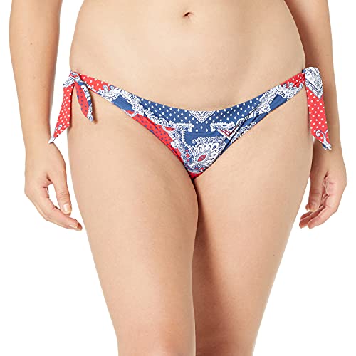 Seafolly Bandana Bay Tie Side Hipster Pończochy Koszulka damska, Chilli, 38