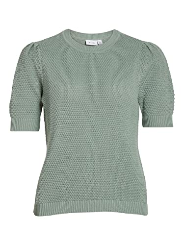VIDALO O-Neck S/S Knit TOP/SU - NOOS, Green Milieu, XS