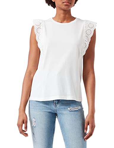 Vero Moda Damska bluzka Vmhollyn Ss Top Ga Noos, Śnieżnobiały, L