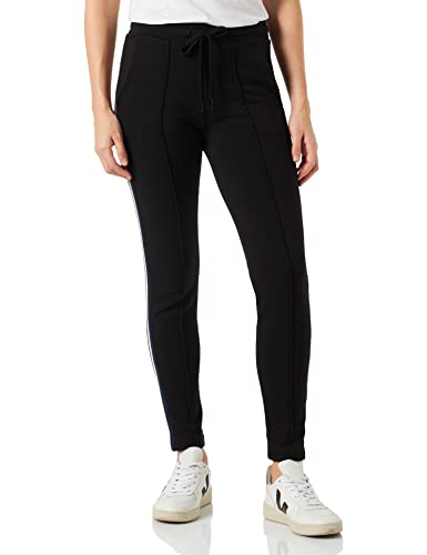 Love Moschino Slim Fit Joggers with Striped Tape Along Sides And Logo Patch Spodnie Damskie Casual, Czarny, 34