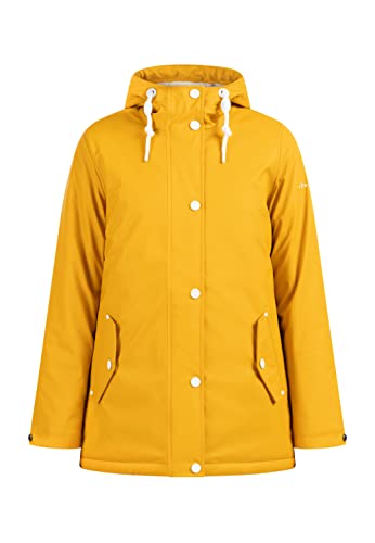 DreiMaster Damska kurtka przeciwdeszczowa z watowaniem 35023140, musztardowy, S