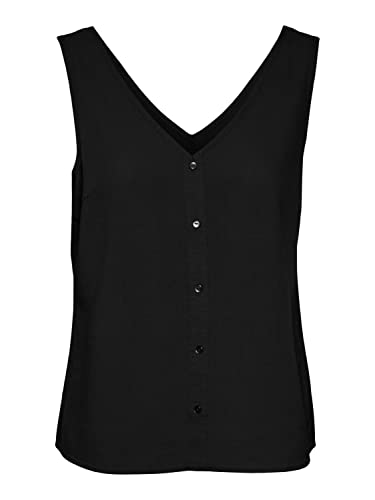 VERO MODA Vmmymilo Sl V-Neck Shirt WVN Ga Top, Snow White, M