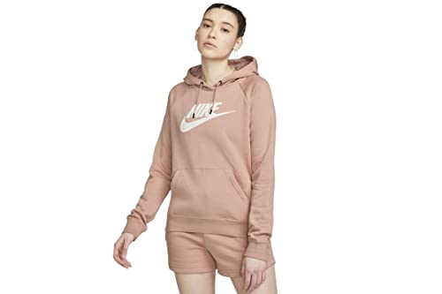 NIKE Damska bluza z kapturem Dri-Fit Academy, różowa/biała, L, Różowy/biały, L