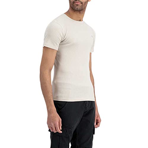 ALPHA INDUSTRIES X-fit Rib T Koszulka męska, 300-vintage biały, S