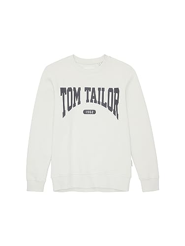 TOM TAILOR Bluza chłopięca z napisem, 32257-szaro-biały, 140