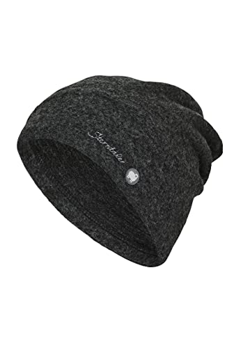 Sterntaler Chłopięca czapka typu beanie, antracyt nakrapiany, 55
