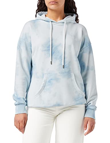 Cross Jeansy damskie 65289 sweter z kapturem, szary niebieski, normalny