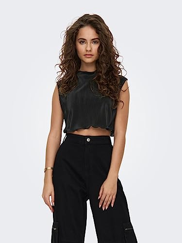 Bestseller A/S ONLNISHE SL Cropped Top CS JRS, czarny, XS