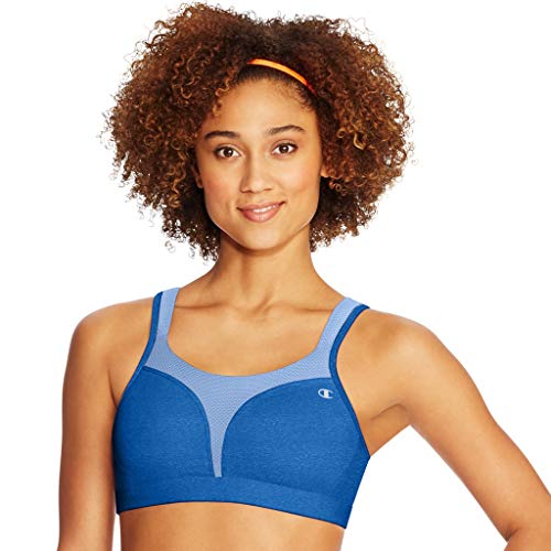 Champion Damski biustonosz sportowy Spot Comfort z pełnym wspar, Surf w sieci/Ocean Front Niebieski, 90F