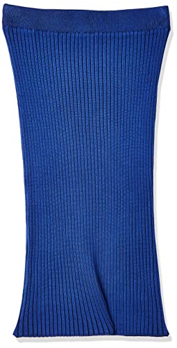 Bestseller A/S Damska spódnica VMWILLOW Below Knee Rib Skirt GA prążkowana spódnica, Sodalite Blue/Stripes:W. Black, S