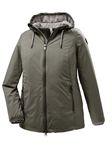 STOY Damska kurtka softshell z kapturem - duże rozmiary STS 5 WMN SFTSHLL JCKT, oliwkowa, 50, 38102-000