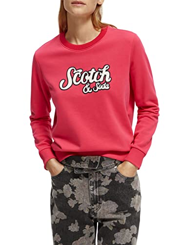 Scotch & Soda Maison damska bluza o regularnym kroju z okrągłym dekoltem z grafiką, Love Potion 5114, S