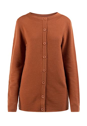 blonda Damski kardigan z guzikami 15624682-BL01, czerwony lis, XL/XXL, lisa czerwień, XL-XXL