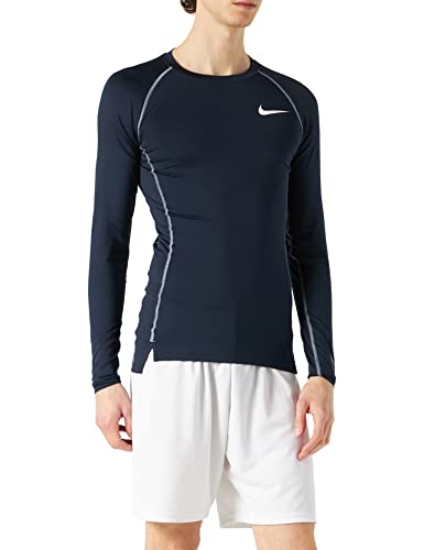 Nike M NP DF Tight Top LS Długa koszulka Mężczyźni, Obsidian/Iron Purple/Iron Purple, XXL