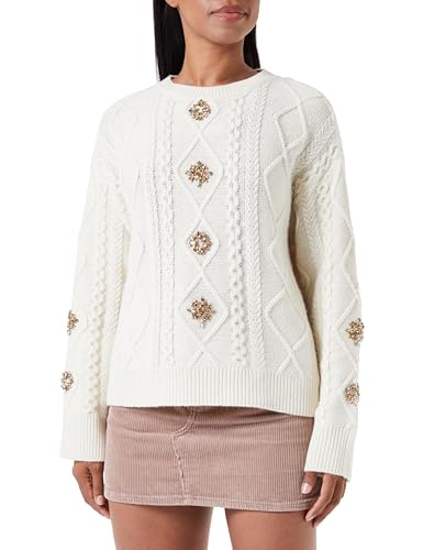 Replay Sweter damski z krótkim rękawem, 562 Chalk, XS