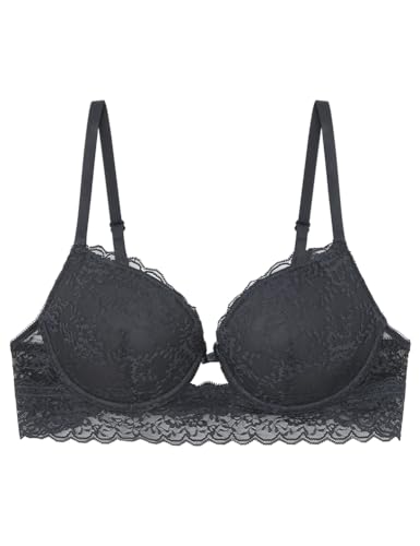 Women'secret Beautiful Biustonosz Koronka Szary, Marengo, 90B