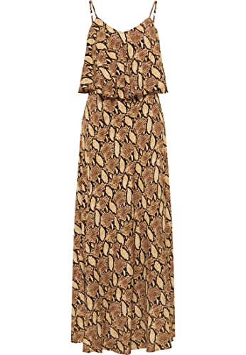 faina Sukienka maxi z nadrukiem węża damska 19222834, Be?owy/motyw skóry w??a, L