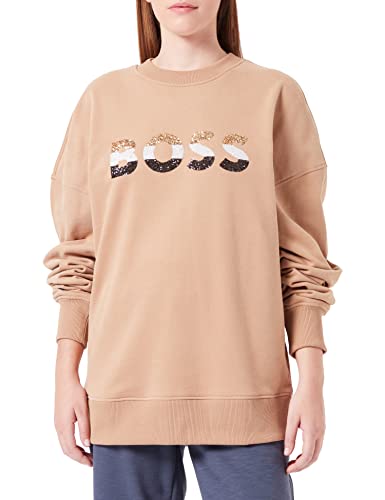 BOSS Bluza damska Ecomy, średni beż 260, S
