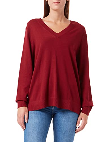 s.Oliver Damski sweter z dekoltem w serek, czerwony, 38