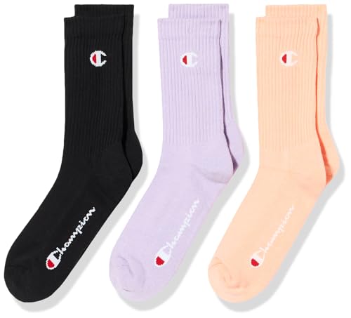 Champion Skarpety 3-pak U24558 EM006 OXGM WHT NBK szare białe czarne, Multicolore (Rosa Fenicottero/Nero/Lavanda), 39-42 EU (6-8 UK)